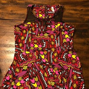 Funky Tank Dress w/ Black Mesh - Juniors 11-13